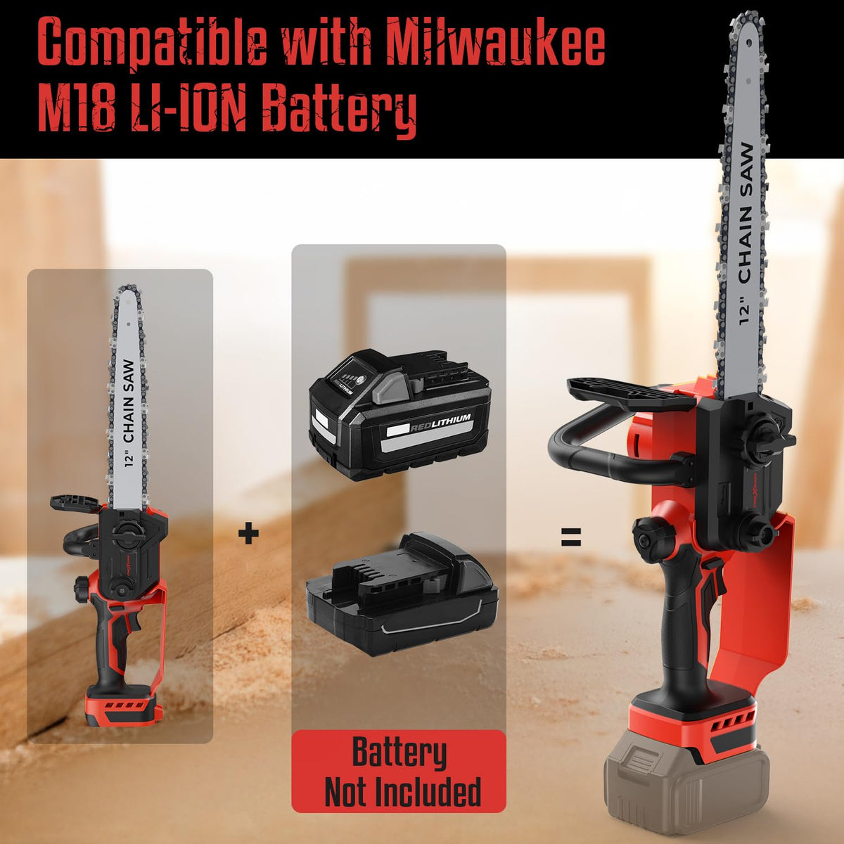 TREXEEN mini chainsaw automatic oiler ensures smooth cuts and longer chain life