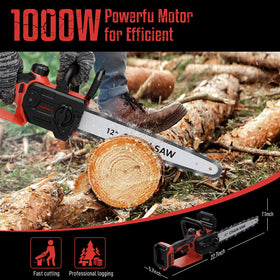 TREXEEN mini chainsaw tool-free tension for quick chain adjustments