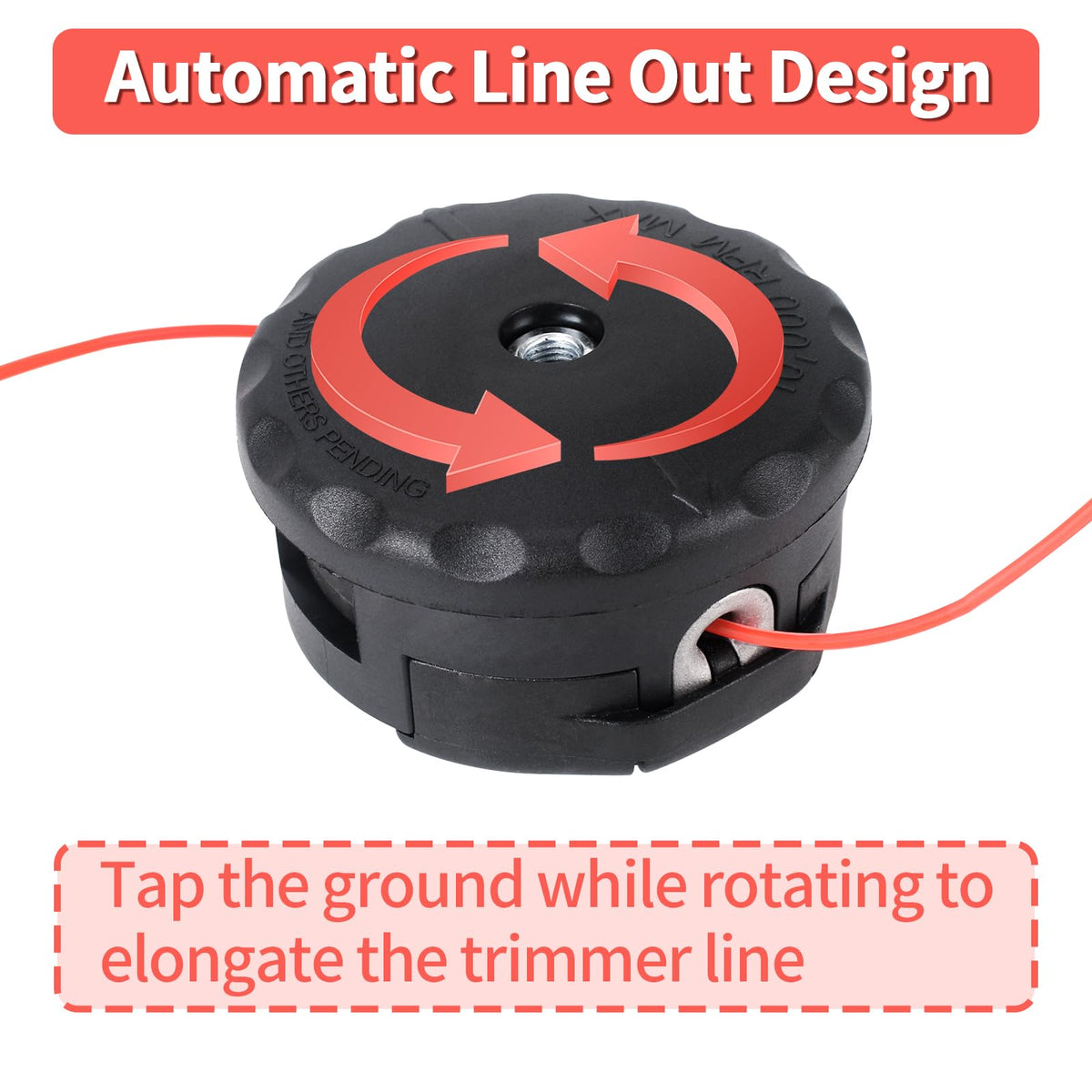 Trhretn durable metal-plastic trimmer head built for frequent use