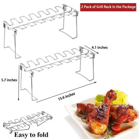 Triceratops grill rack is dishwasher-safe for easy cleanup after grilling.