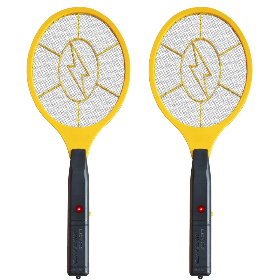 TRIDOK 2-pack electric fly swatter for indoor outdoor use for efficient bug control