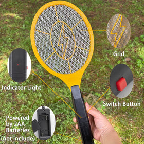 TRIDOK battery powered zapper with triple layer mesh for safe operation