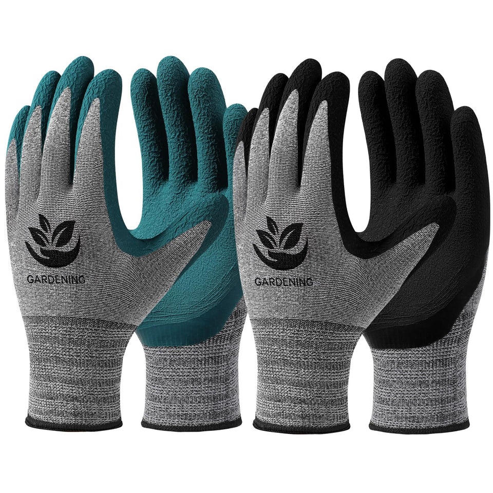 Trifabricy garden gloves six-pairs pack enabling versatile outdoor tasks