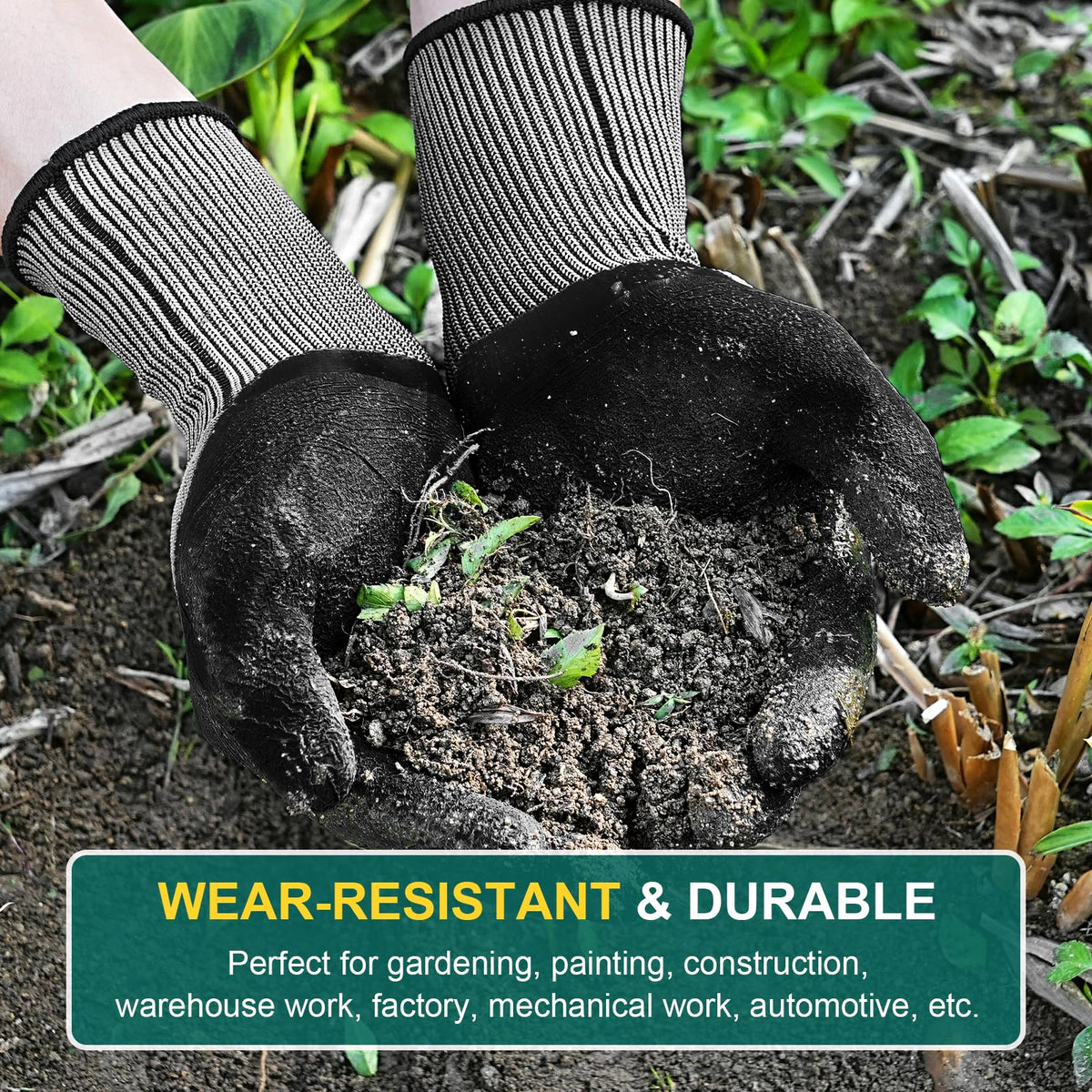 Trifabricy Garden Gloves breathable material keeps hands cool and dry