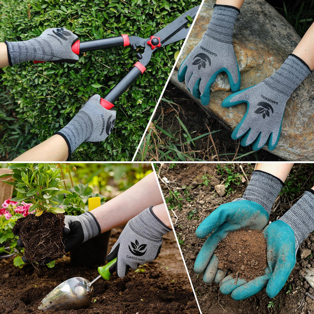 Trifabricy gloves color options green black grey for daily wear