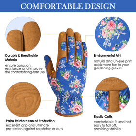 Trifabricy Garden Gloves Elastic wrist-fit for snug, durable wear.