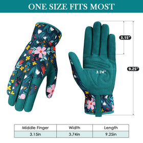 Trifabricy garden gloves snug elastic wrist to prevent dirt intrusion