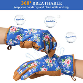 Trifabricy Garden Gloves Ergonomic palm and fingers for secure tool control.