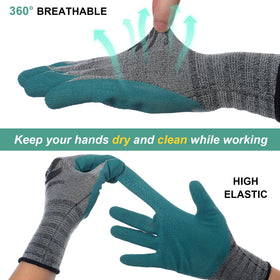 Trifabricy gloves suitable for weeding, digging, pruning and more