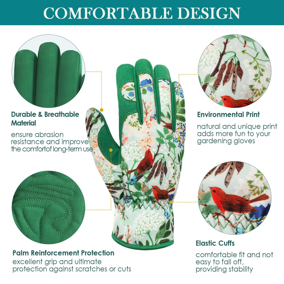 Thorn-proof design keeps hands safe during weeding and pruning with confidence.