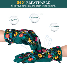 Trifabricy thorn-proof gloves designed to resist punctures during weeding.