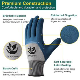 Trifabricy garden gloves unisex-fit suit most hands
