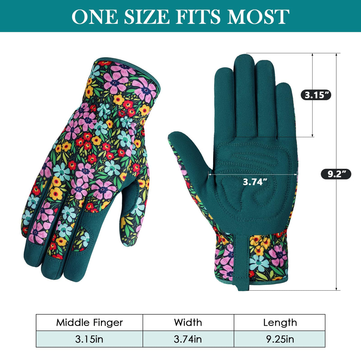 Trifabricy Garden Gloves for Women breathable back panel keeps hands cool.