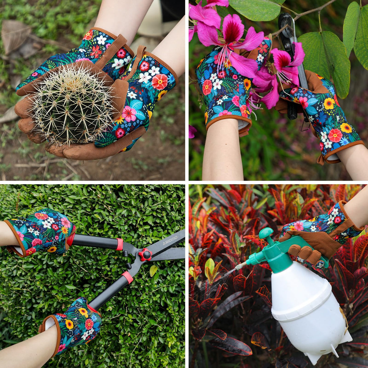 Trifabricy Garden Gloves for Women breathable-back keeps hands cool