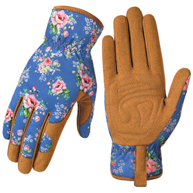 Trifabricy Garden Gloves Women breathable leather grip for easy tool handling.