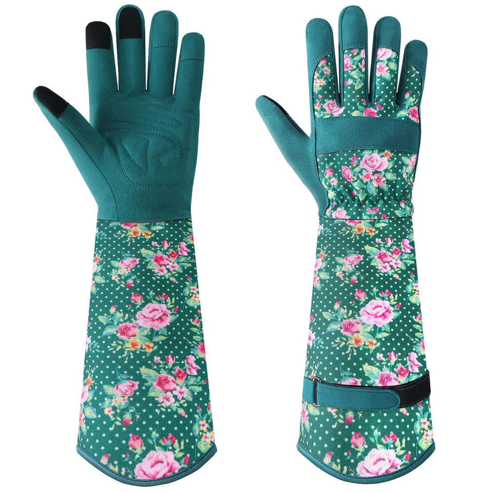 Trifabricy garden gloves for women with breathable long gloves offer comfortable all-day gardening.