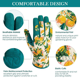 Trifabricy Garden Gloves elastic wrist for snug, secure fit