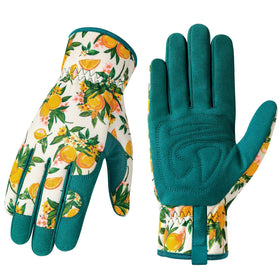 Trifabricy Garden Gloves Women floral back pattern for comfortable all-day gardening