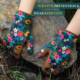Trifabricy Garden Gloves for Women grip-palm-closeup for secure tool handling