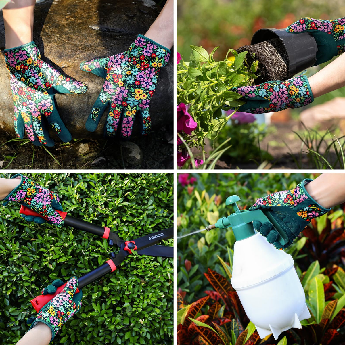 Trifabricy Garden Gloves for Women multi-purpose use for gardening and DIY.
