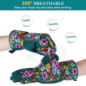Trifabricy Garden Gloves for Women inner grip texture ensures secure tool handling.