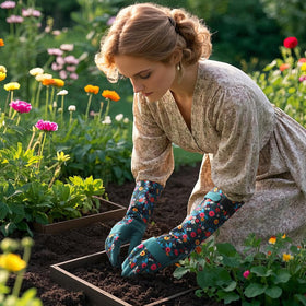 Trifabricy Gardening Gloves for Women, ideal for outdoor work like weeding.
