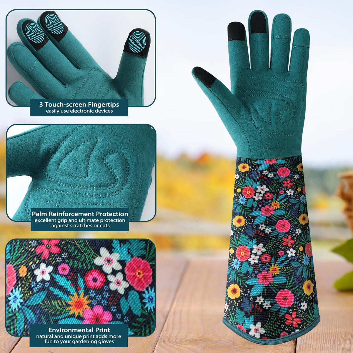 Trifabricy Gardening Gloves for Women, puncture-resistant leather supports safer yard tasks.