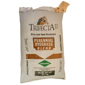Trifecta II GLSR seed blend bag front view for lush lawns.