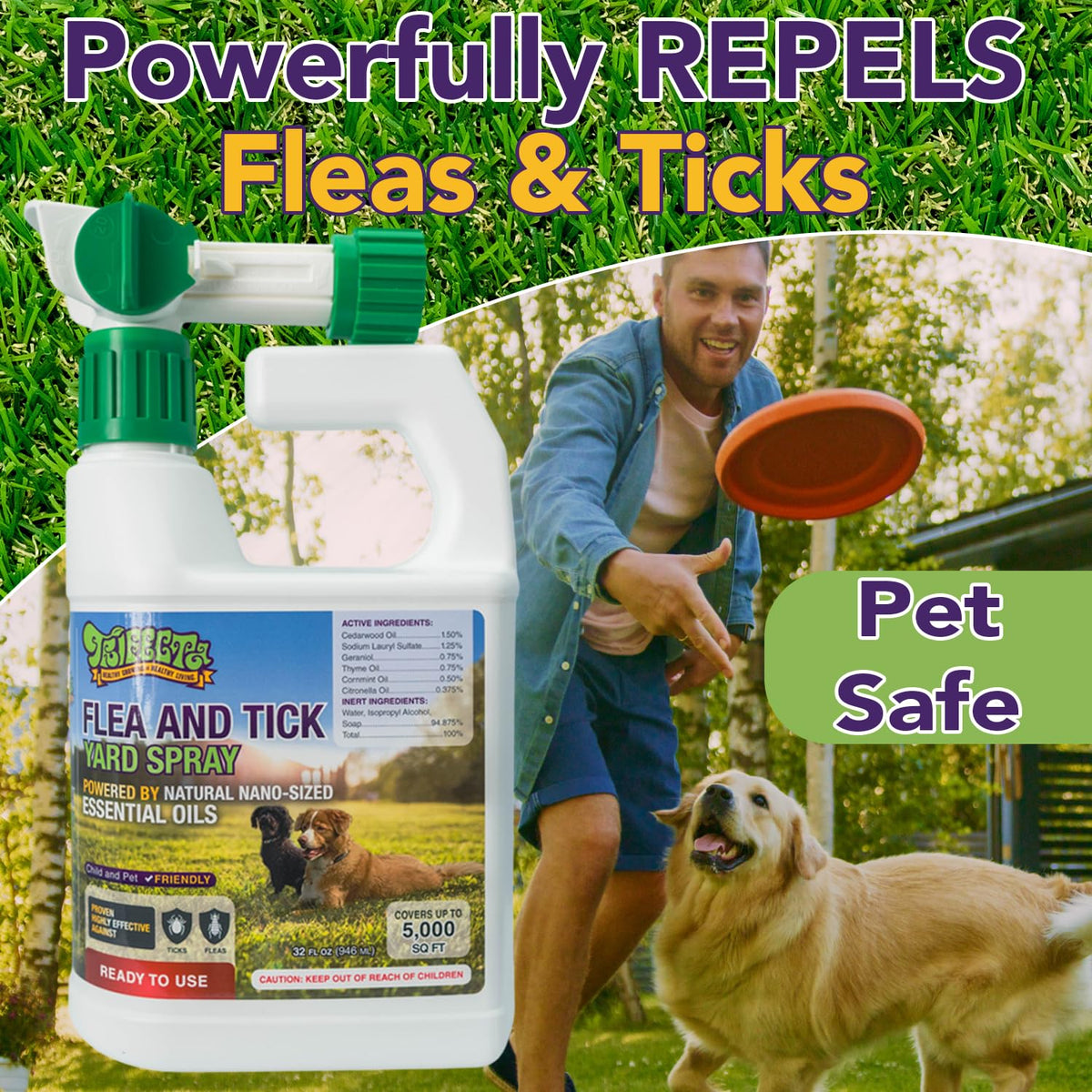 Trifecta natural plant-based formula for chemical-free pest control