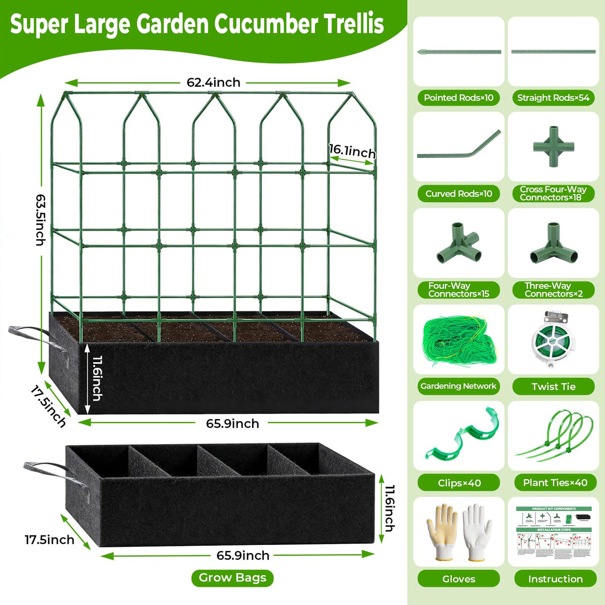 Trellis with arched top lattice promotes balanced sunlight and airflow on leaves.