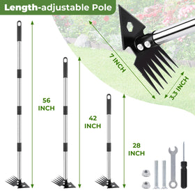 TrigenTeels all-in-one solution pulls weeds and loosens soil efficiently.