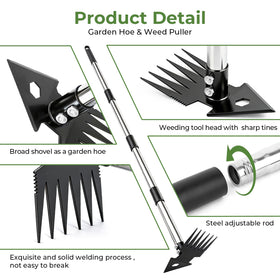 TrigenTeels long-handle extension provides comfortable reach for tall planters.