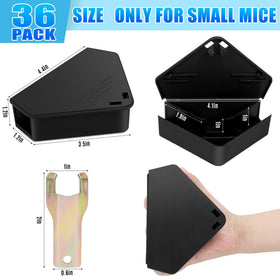 Trihood 36-pack mouse bait station indoor kitchen placement, tamper-resistant design improves safety.