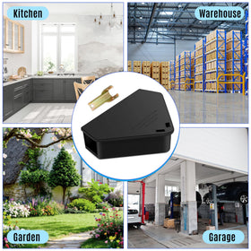 Trihood mouse bait station placement near walls, effective placement supports targeted rodent control.