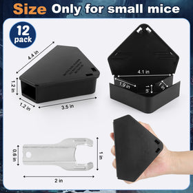Trihood refillable mouse bait box featuring durable ABS and rust-resistant keys.