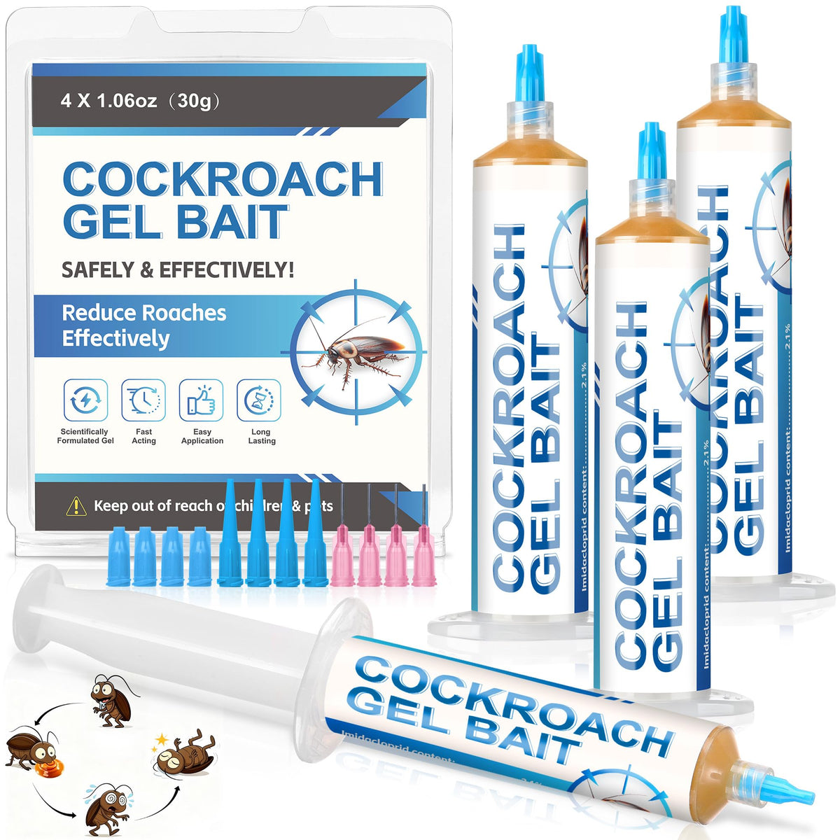 Trihood roach gel bait tubes delivering targeted control in hidden roach habitats.