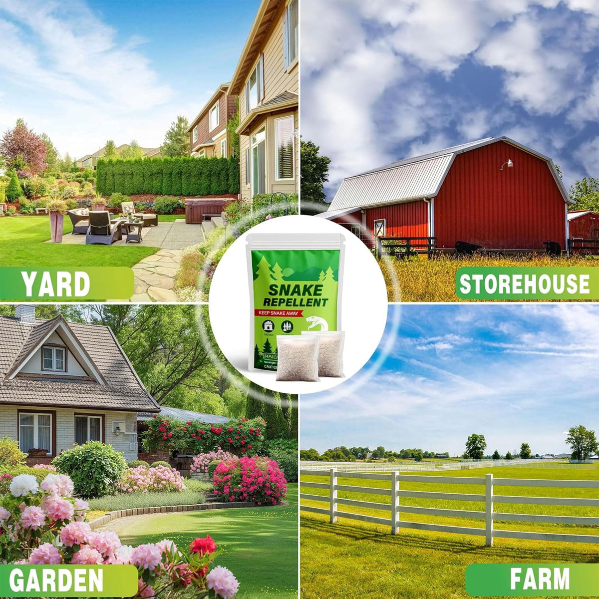 Trihood yard solution keeps family spaces snake-free around gardens