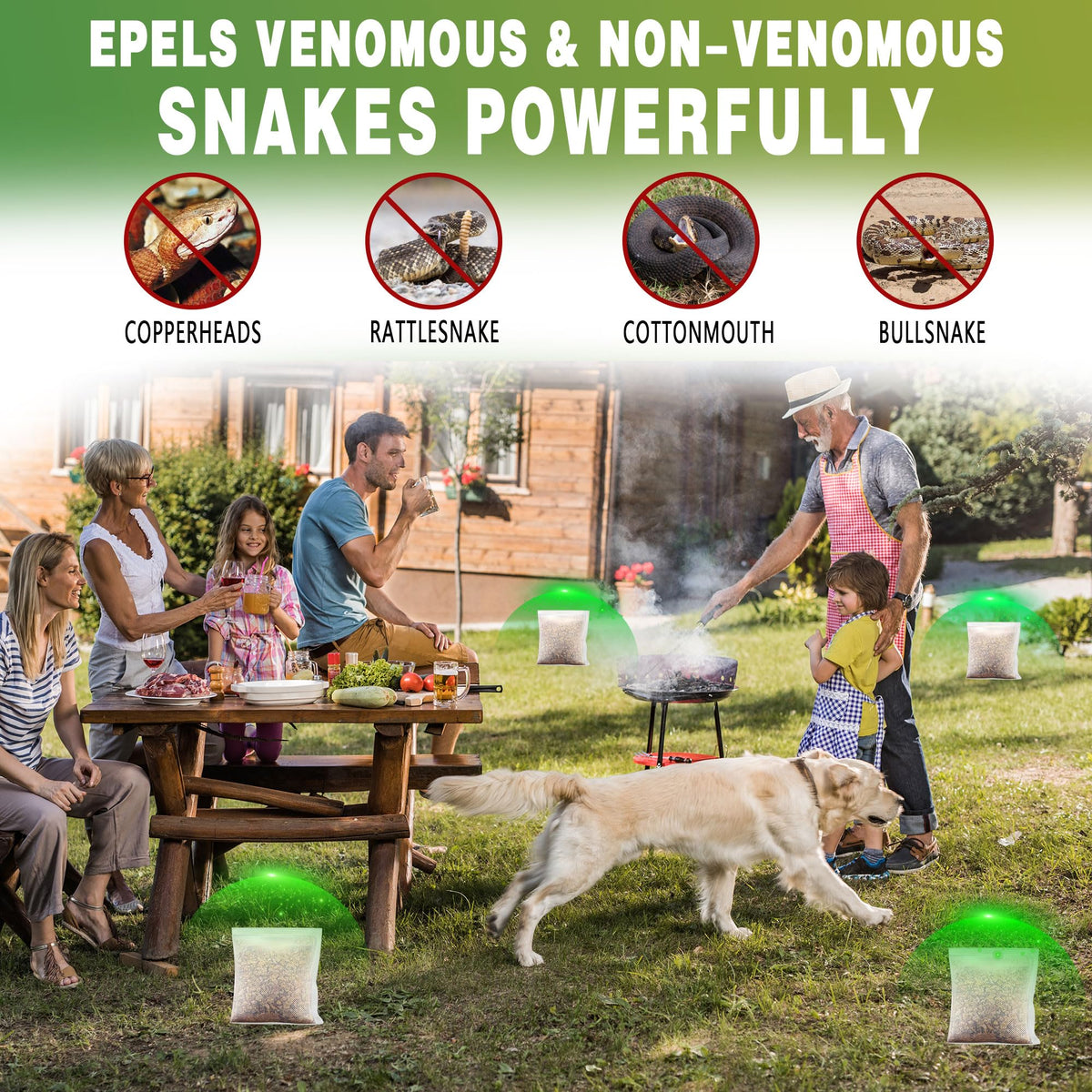 Trihood snake repellent garlic peppermint castor oil formula protects plants safely