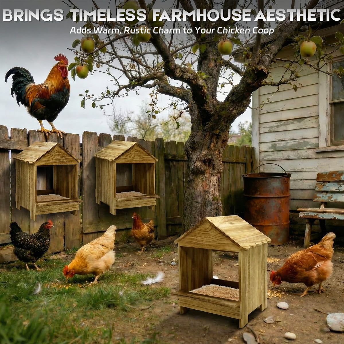 TRINFREE backyard nesting supports 4–5 hens, helping keep eggs organized and clean.