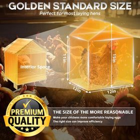 TRINFREE gold standard nesting space provides private, comfortable egg laying for most hens.