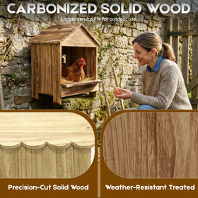 TRINFREE wood insulation keeps a comfortable coop temperature compared with metal boxes.
