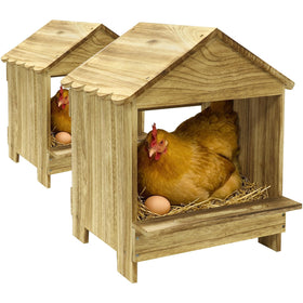 TRINFREE wooden chicken nesting box construction shows durable, weather-ready craftsmanship for outdoor coops.