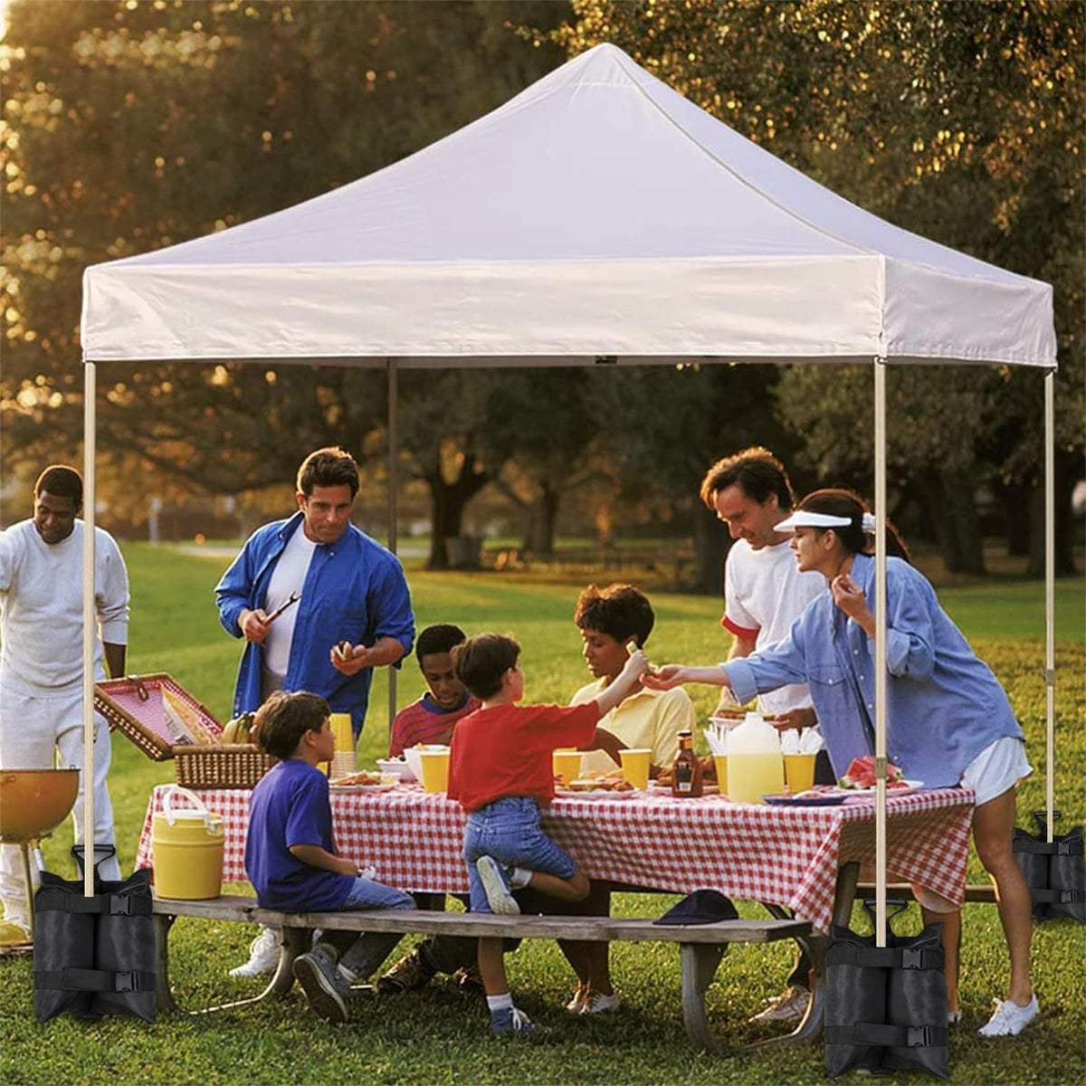 TRINKA weights compatible with most pop-up canopies and gazebos.