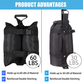 TRINKA sandbag with easy-fill Velcro pocket design for quick loading.