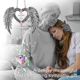 TRINYVORA crystal suncatcher with heart-in-heaven inscription