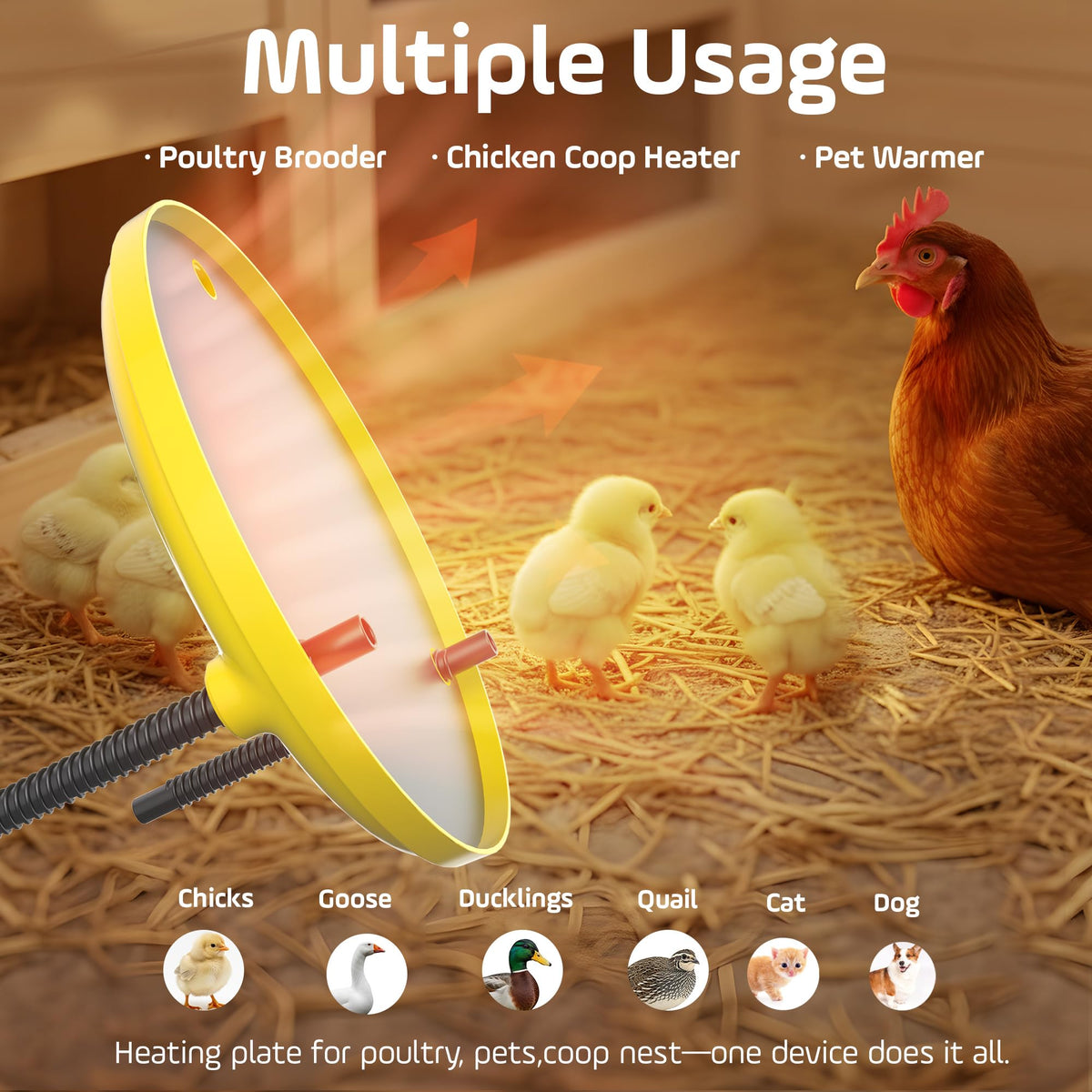 TRIOCOTTAGE Chick Heat Plate easy assembly and maintenance for busy keepers