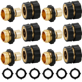 Triumpeek 3-4inch garden hose connector, female end, secure quick-release connection.