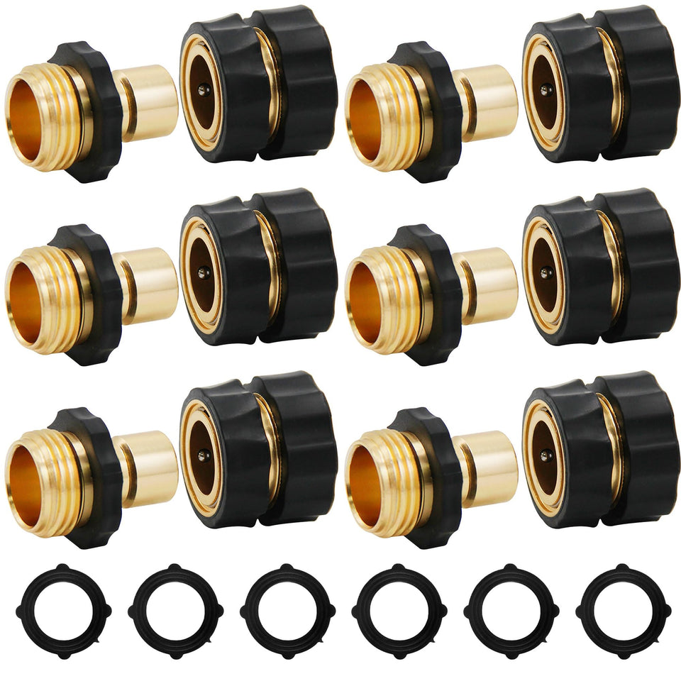 Triumpeek 3-4inch garden hose connector, female end, secure quick-release connection.