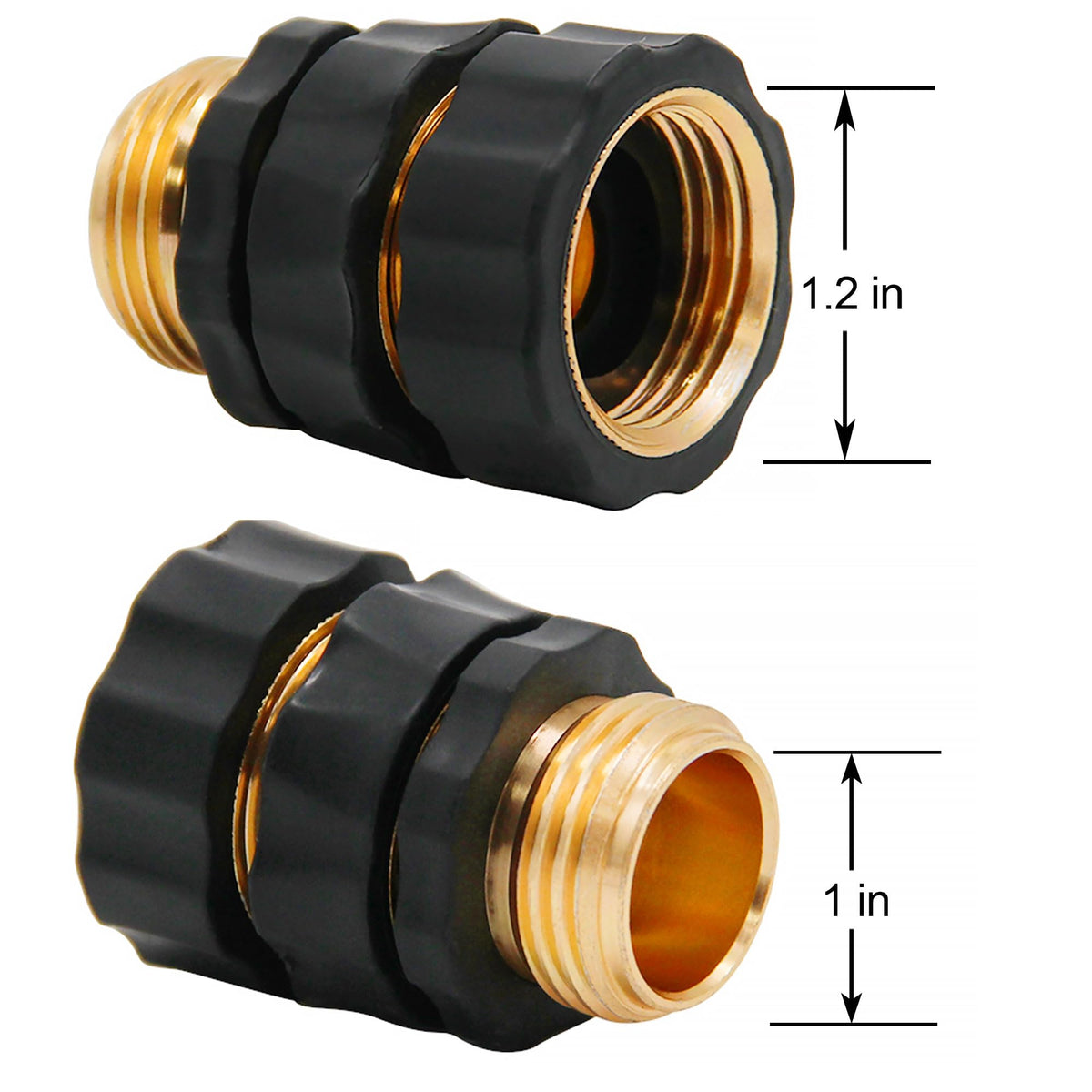 Triumpeek 3-4inch garden hose connector, male end, fast attachment.