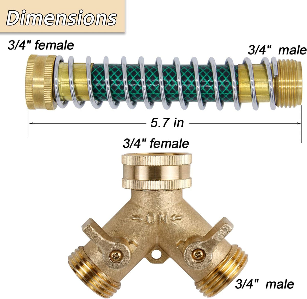 Triumpeek brass hose connection closeup shows secure leak-free fit